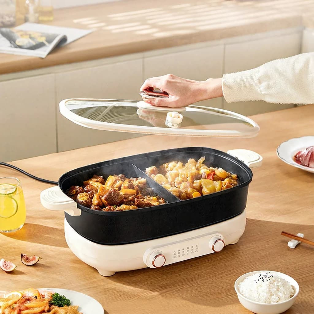 Razdijeljeni električni hot pot 7L s neovisnom kontrolom temperature u dvije zone