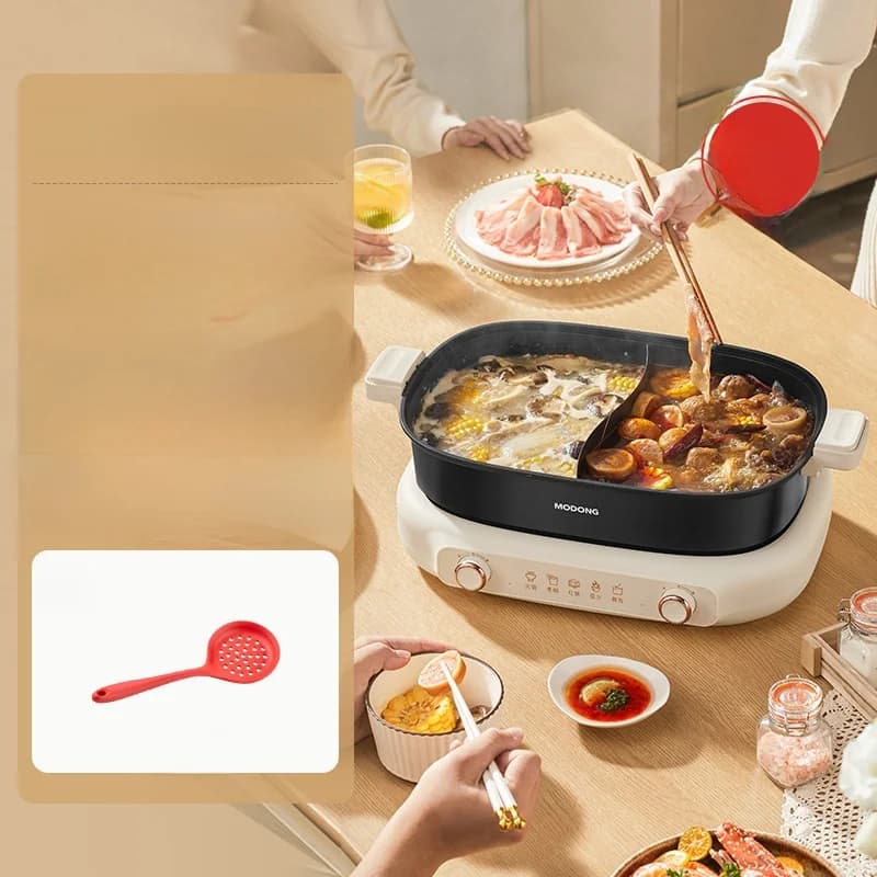 Razdijeljeni električni hot pot 7L s dvostrukom kontrolom temperature