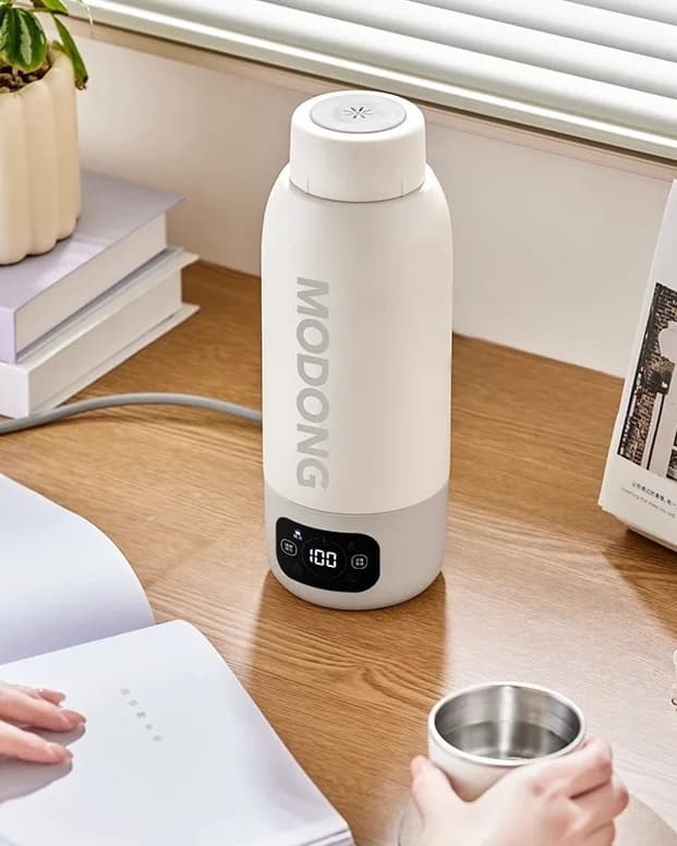 Prijenosna električna putna šalica za kuhalo 600ml, obloga od nehrđajućeg čelika 316