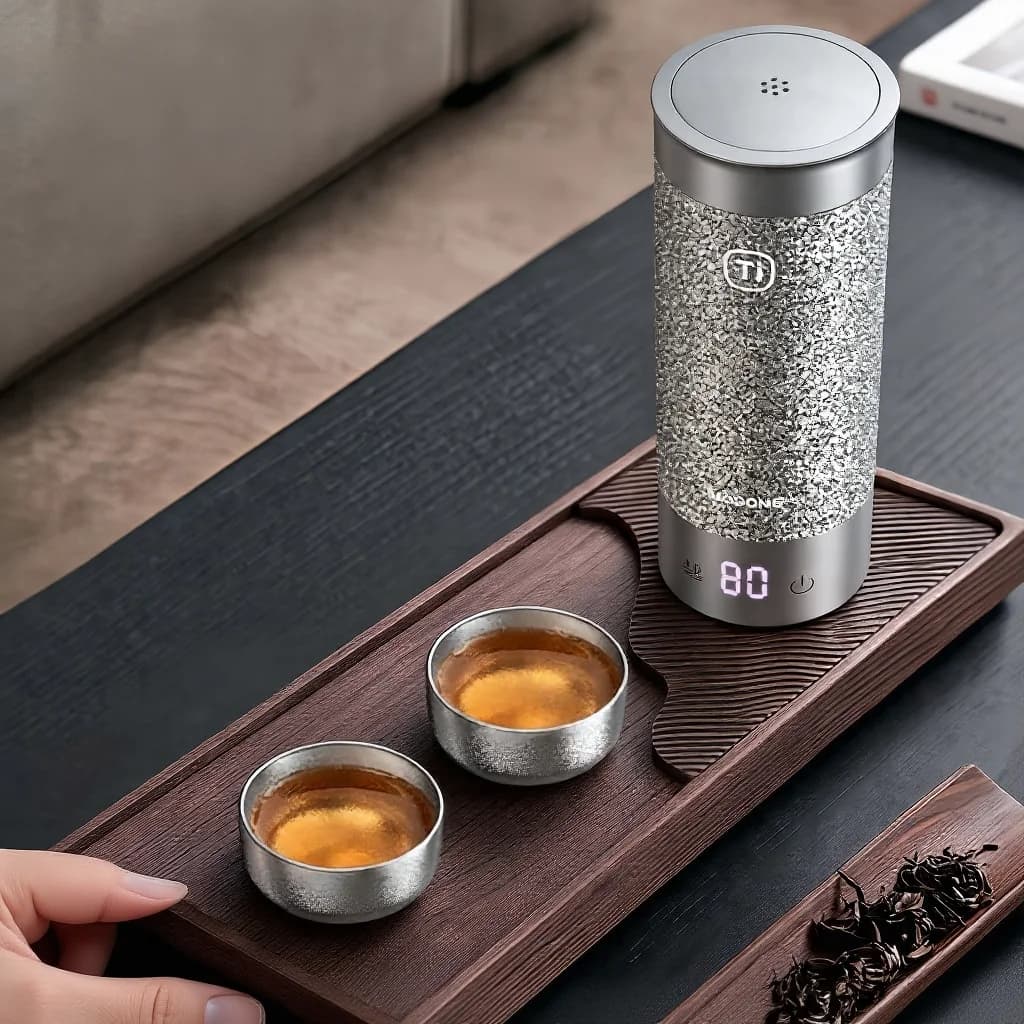 Set šalica za gongfu čaj od čistog titana 55ml ručno izrađena, jednostavna završna obrada