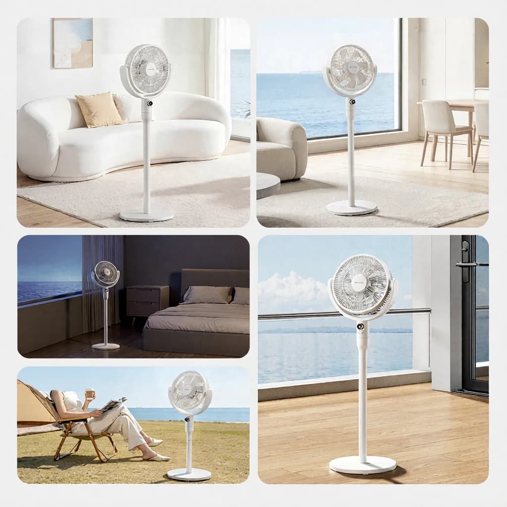 Stolni ventilator za cirkulaciju zraka s glasovnim upravljanjem i oscilacijom