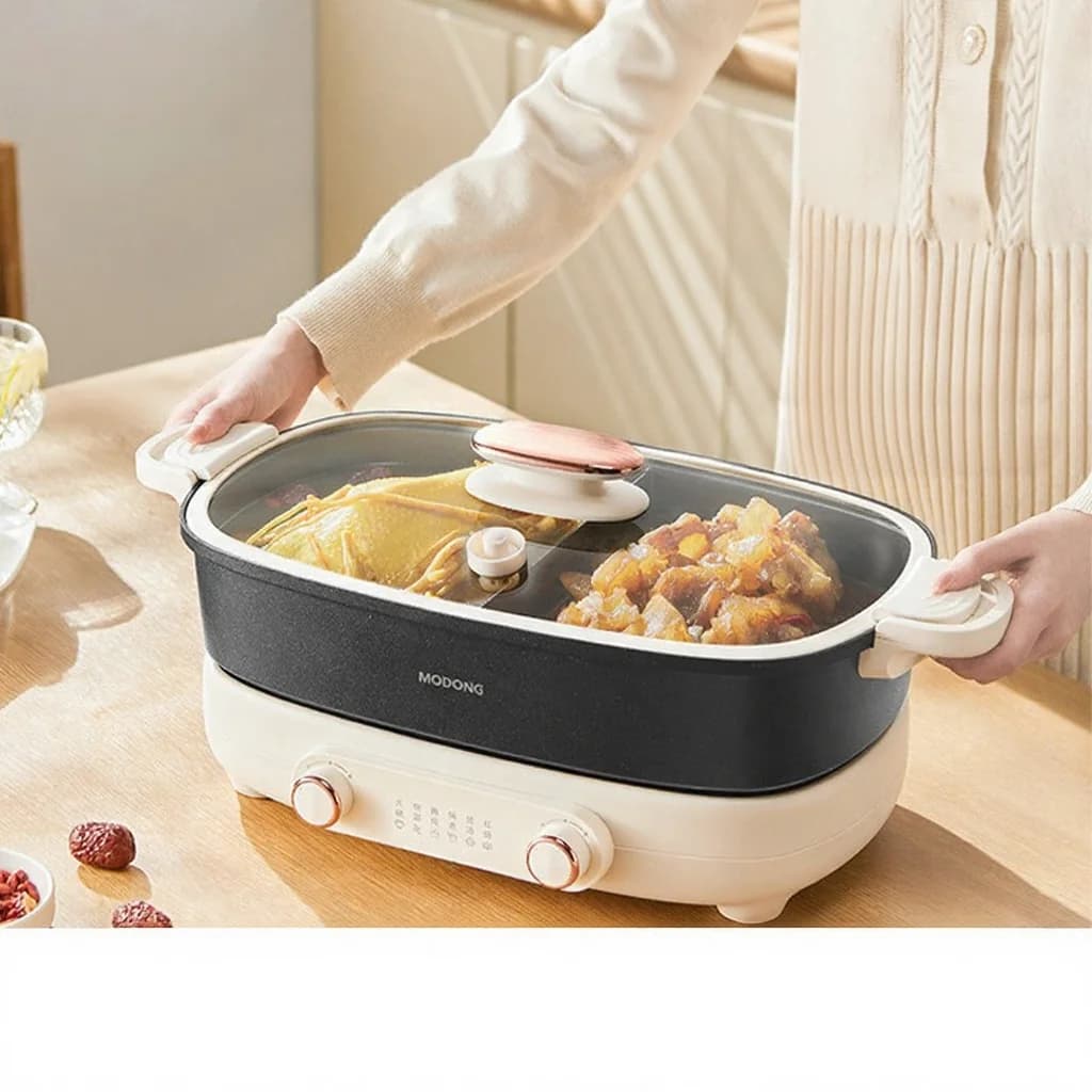 Razdijeljeni električni hot pot 7L s neovisnom kontrolom temperature u dvije zone