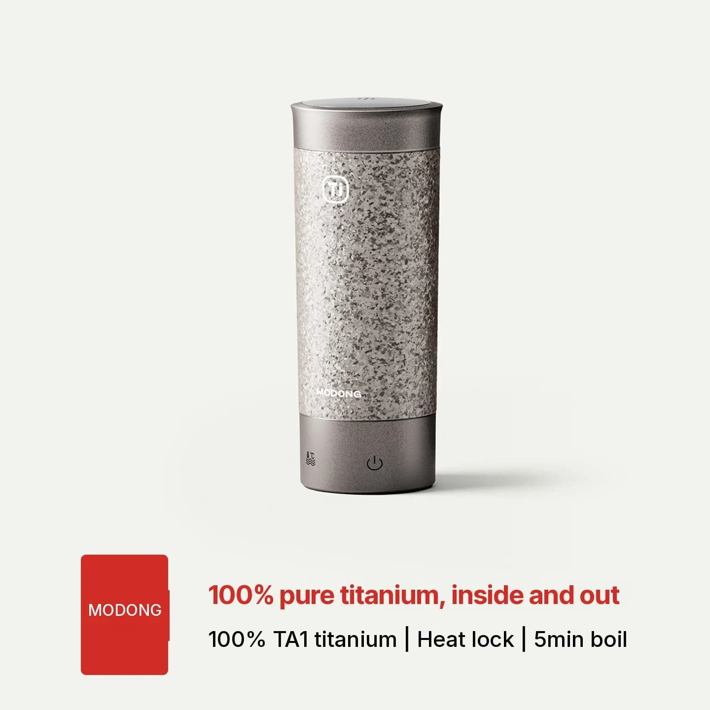 Titanijska električna putna šalica 350ml s kontrolom temperature