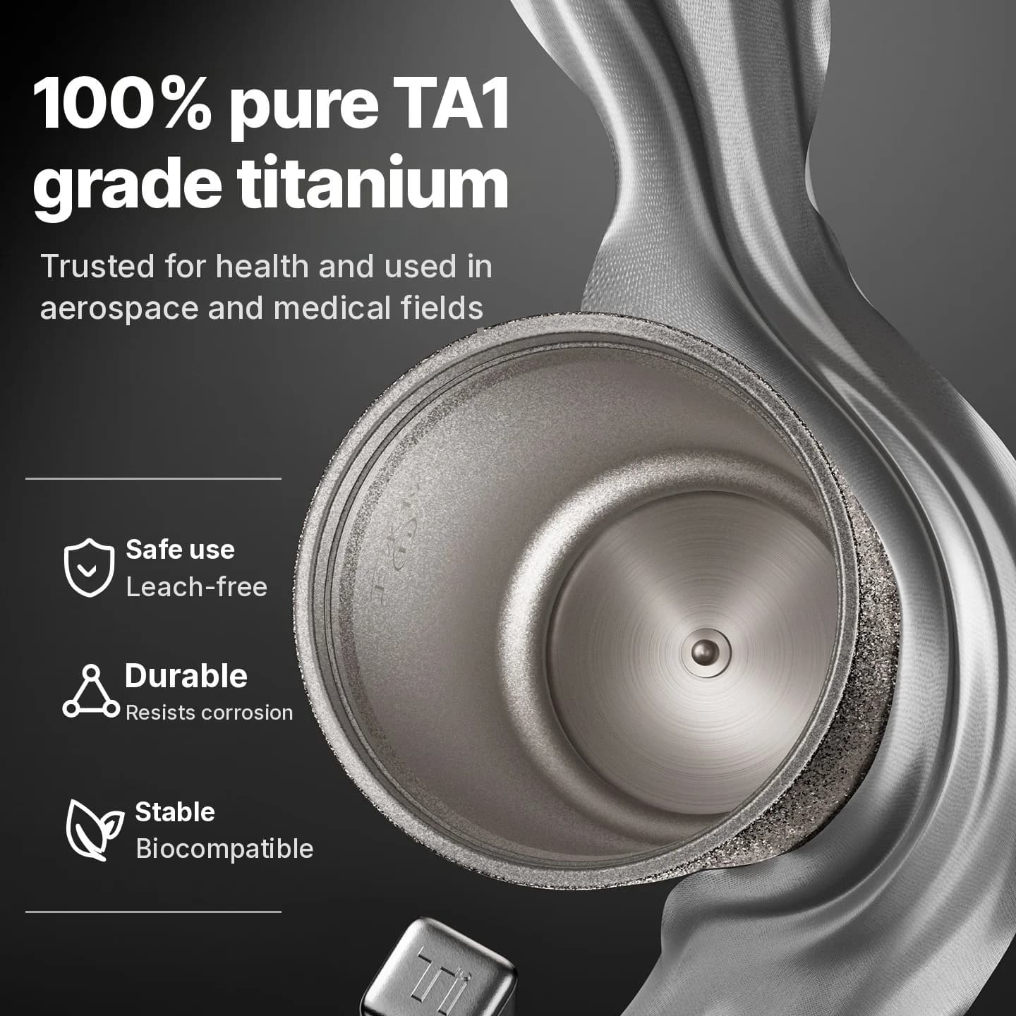 Prijenosna električna grijaća šalica od titana 400ml s prikazom temperature