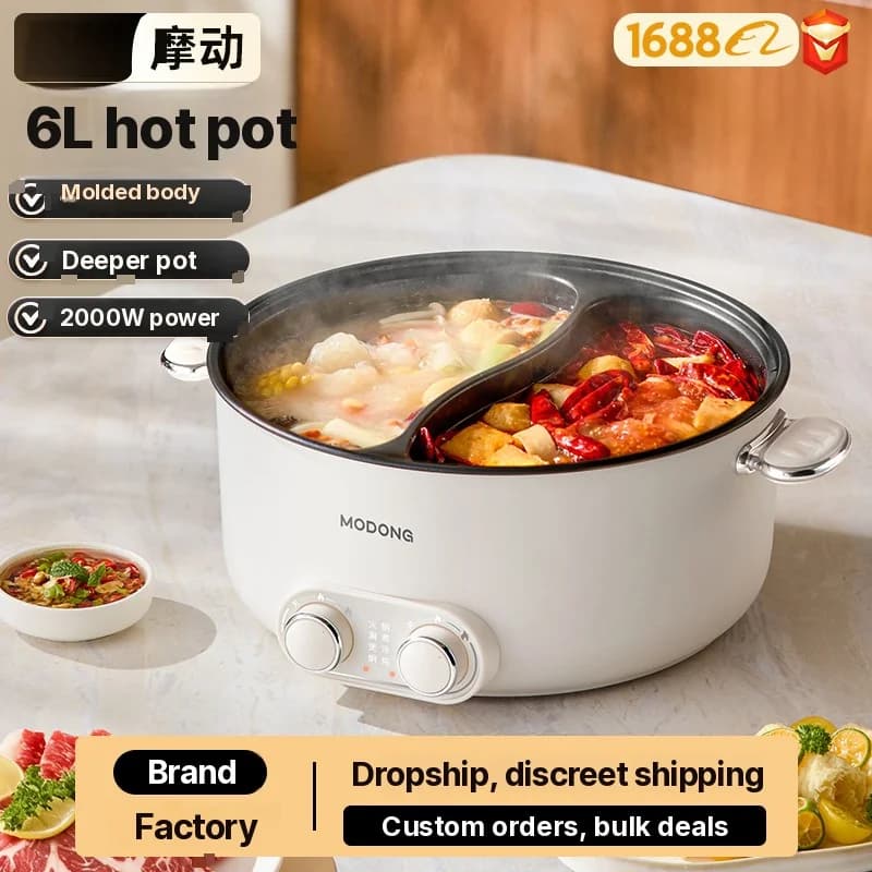 Električni hot pot 6L s dvije zone i neovisnom kontrolom temperature
