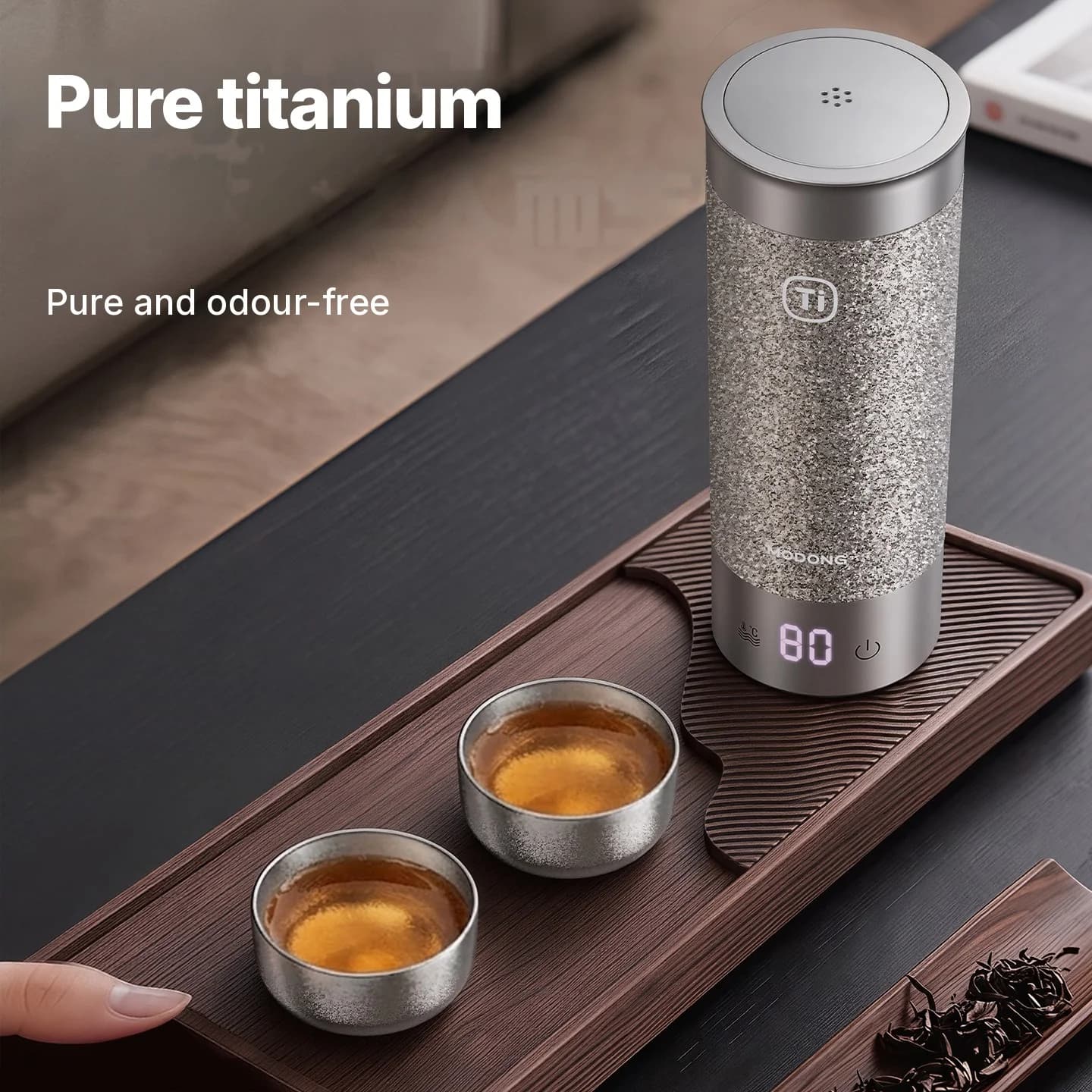 Čajni set od čistog titana Gongfu 55ml ručni, jednostavna završna obrada