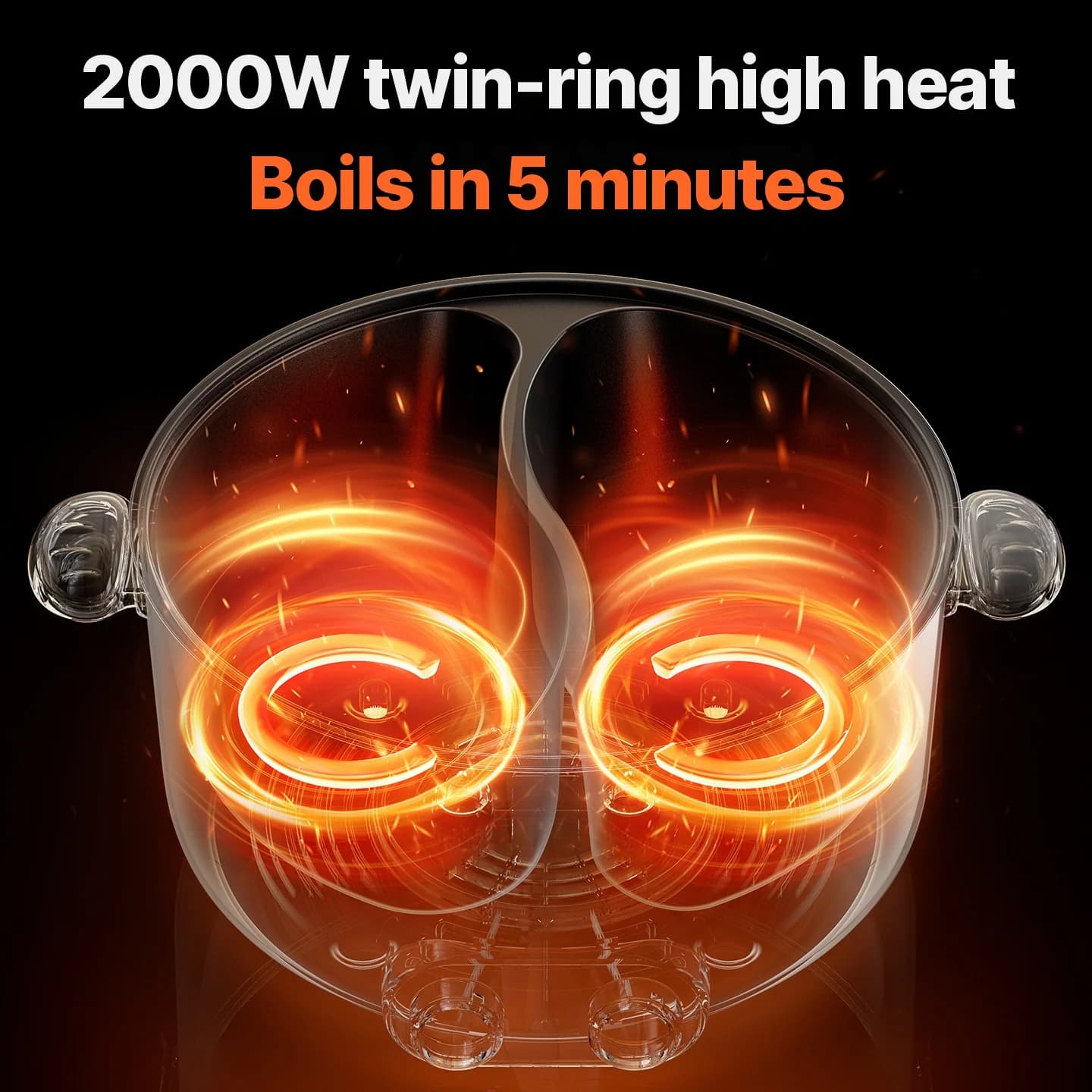 Električni lonac 6L s dvije zone i neovisnom kontrolom temperature