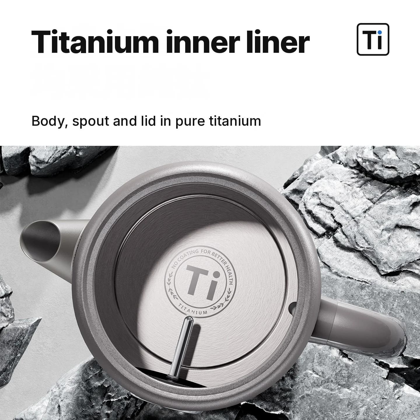 Električno kuhalo od čistog titana 1.8L s prikazom temperature