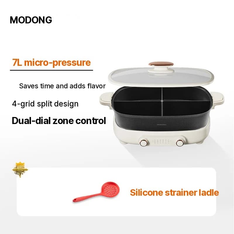 Električni hot pot 7L s pregradom ili četiri odjeljka, 220V, podijeljena posuda