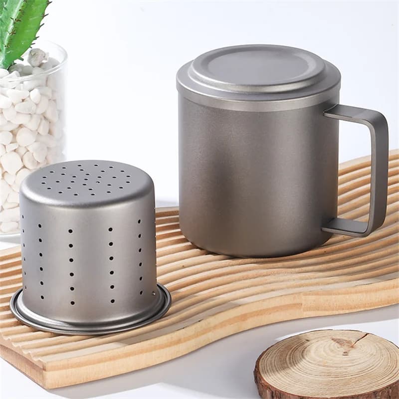 450ml čaša s infuzerom za čaj od čistog titana
