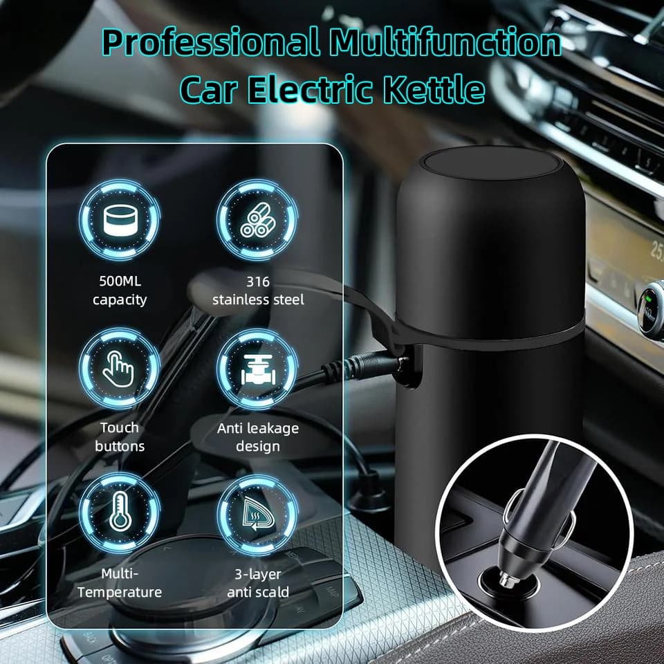 Grijaća šalica za automobil 500 ml 12V/24V