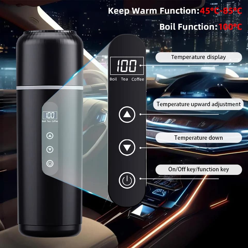 Grijaća šalica za automobil 500 ml 12V/24V