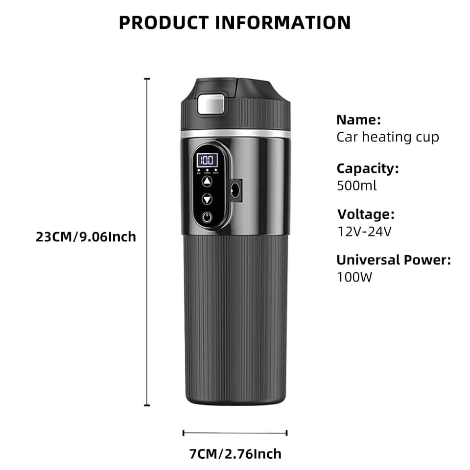 Električna grijaća šalica 500ml 12V/24V