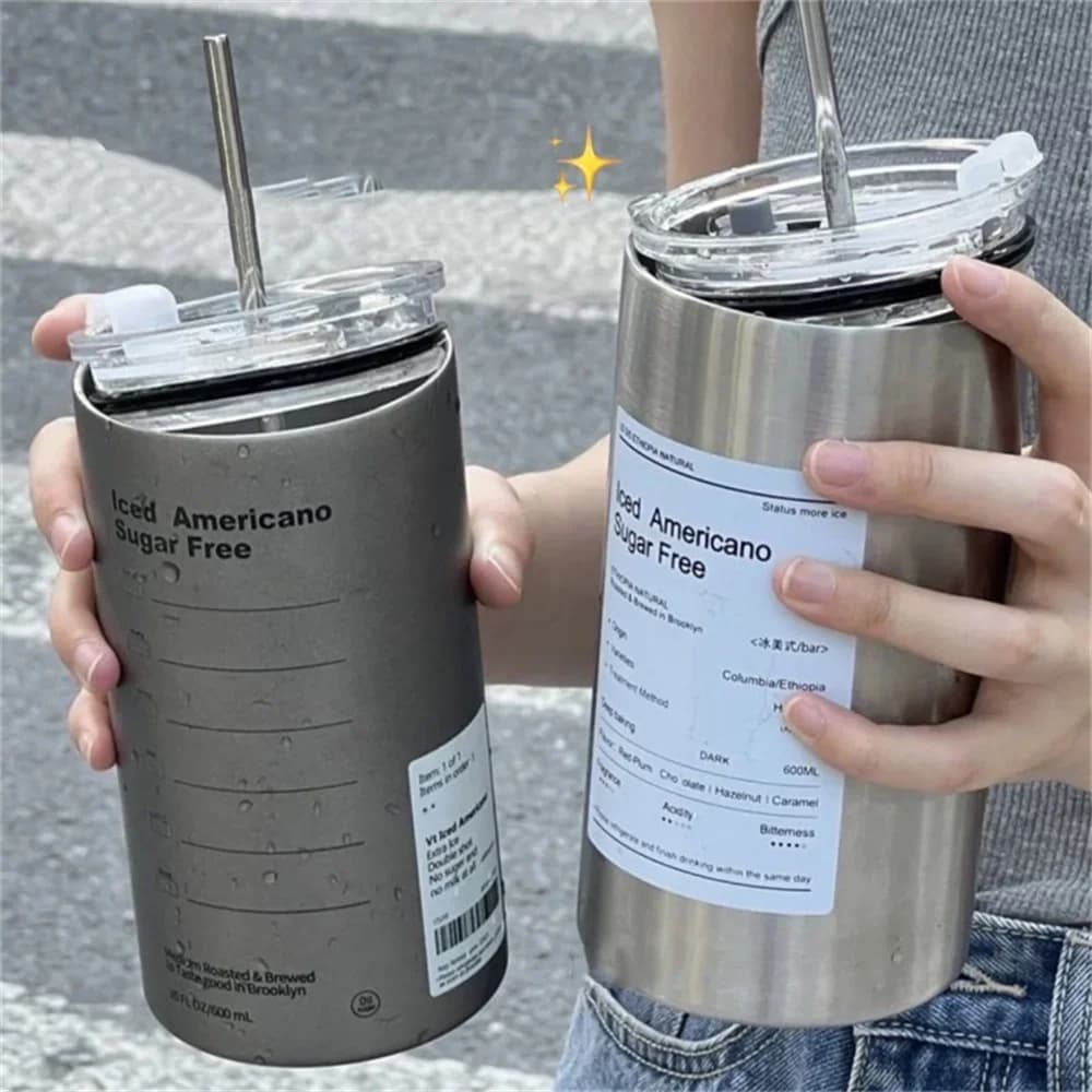 Termos šalica sa slamkom 600 ml