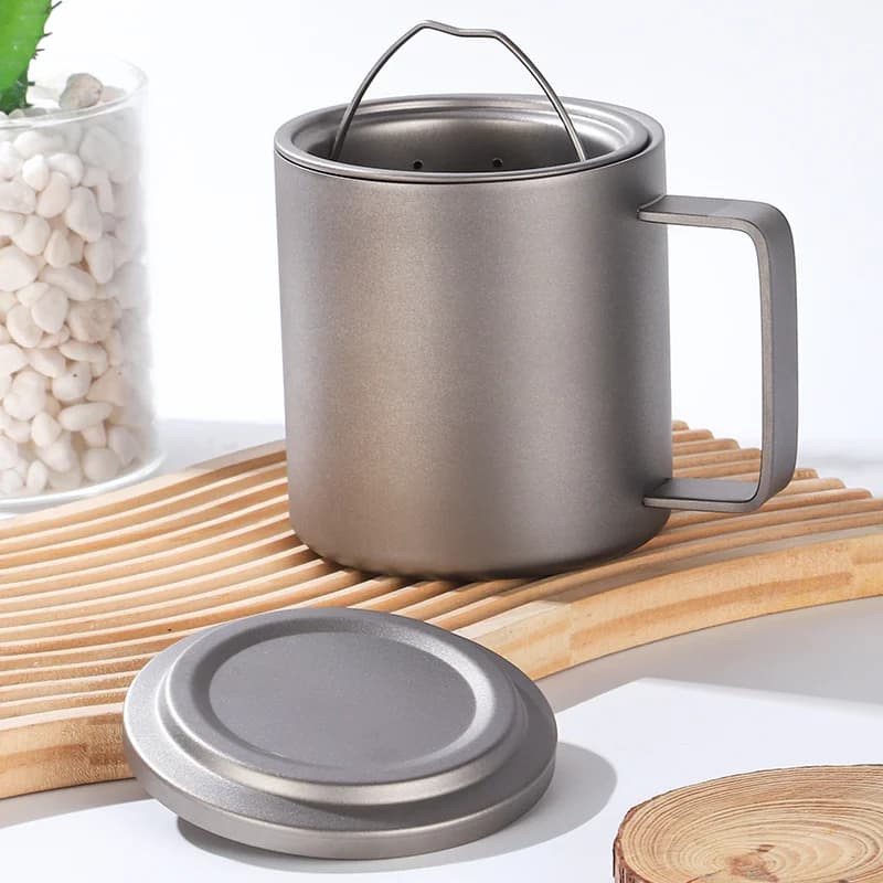 450ml čaša s infuzerom za čaj od čistog titana
